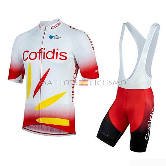 2019 Maillot Cofidis Tirantes Mangas Cortas Rojo Blanco